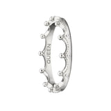 THE “QUEEN” POESY STACKABLE RING IN STERLING SILVER WITH SAPPHIRES