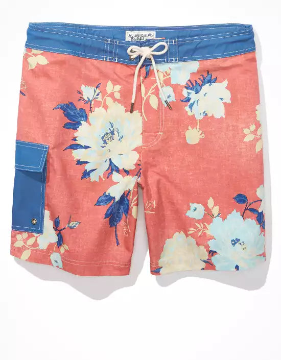 Outer Banks 7" Classic Board Short In Nautical Red