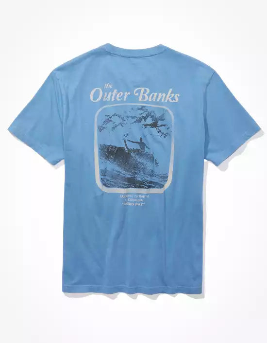 Outer Banks Graphic T-Shirt In Blue
