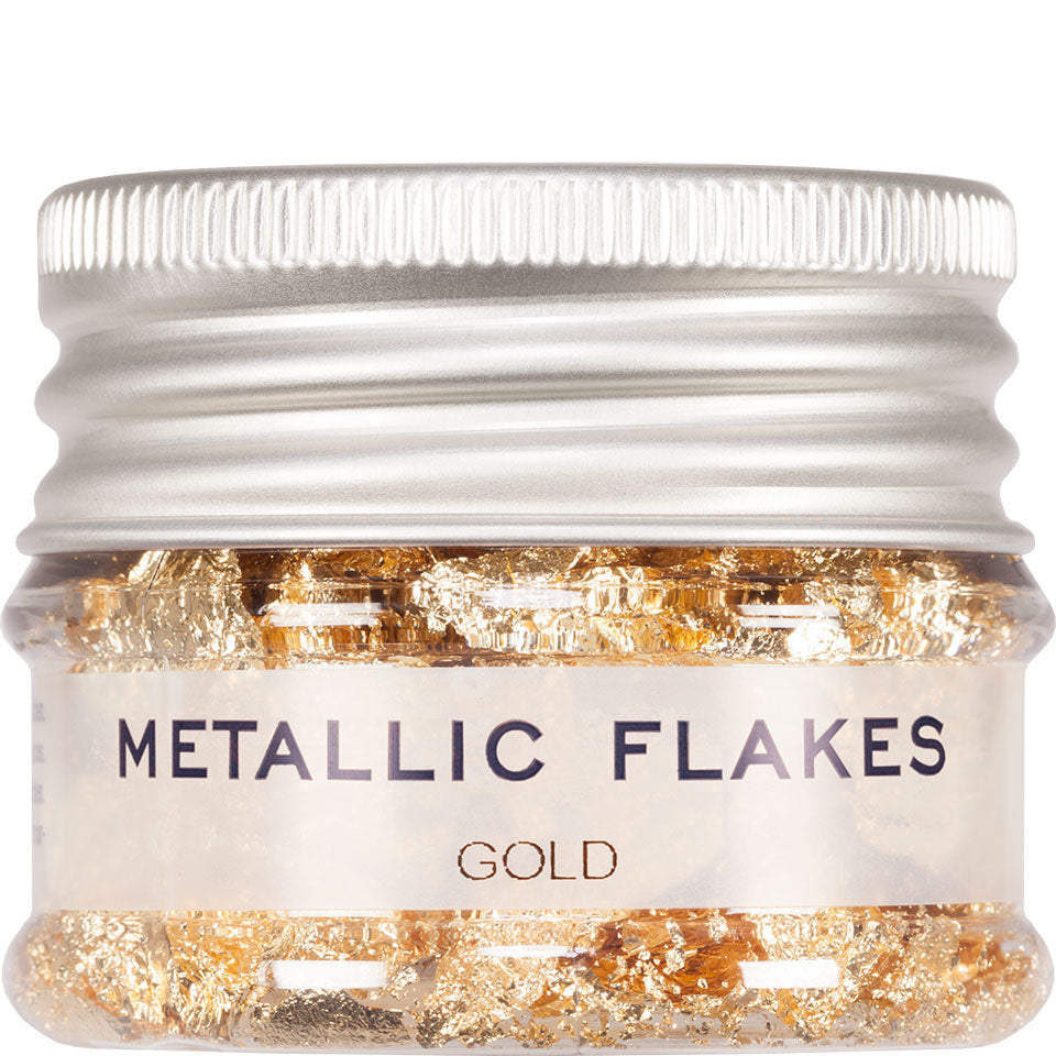 METALLIC FLAKES IN GOLD