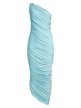 DIANA one shoulder DRESS in powder blue