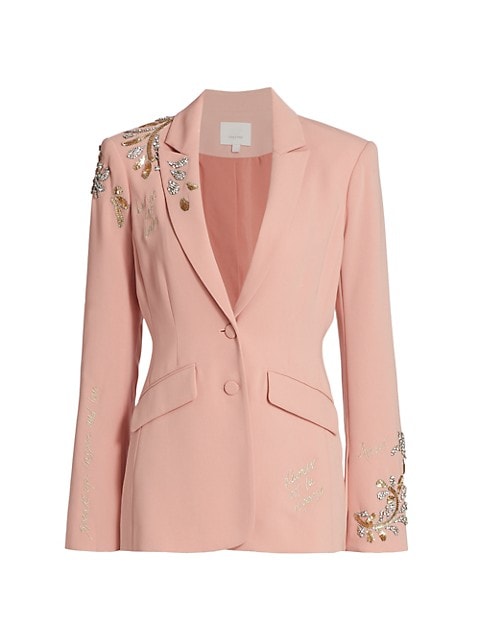 Pink Cheyenne Sequin Script Blazer