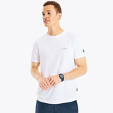 NAUTICA X Shark Week SUSTAINABLY CRAFTED SHARK GRAPHIC BACK T-SHIRT IN WHITE