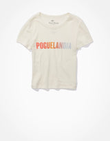 Outer Banks Baby Tee in White.