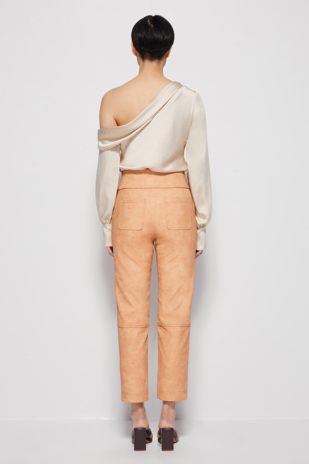 ALICE COLD SHOULDER SILK ONE SHOULDER TOP