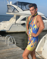 Flame Printed Bodysuit