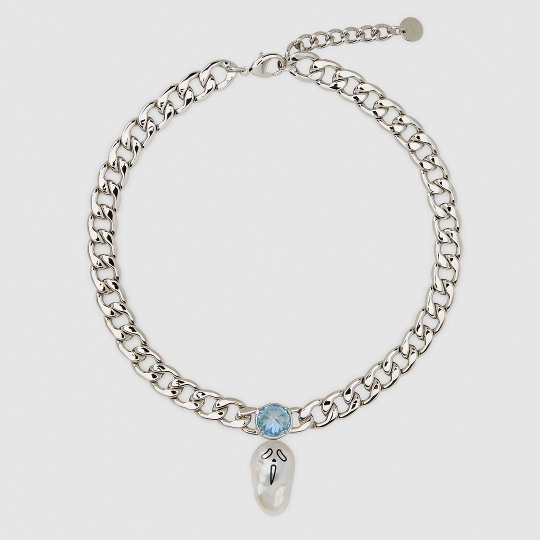 URLO BAROQUE PEARL NECKLACE (RHODIUM)