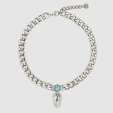 URLO BAROQUE PEARL NECKLACE (RHODIUM)