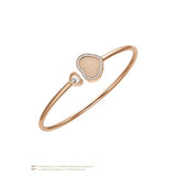 CHOPARD x 007 HAPPY HEARTS GOLDEN HEARTS BANGLE IN ROSE GOLD DIAMONDS