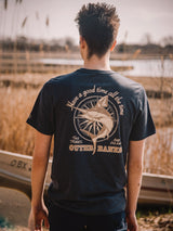 OBX MARLIN SHORT SLEEVE HEATHER SHIRT in NAVY HEATHER