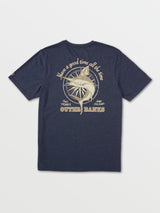 OBX MARLIN SHORT SLEEVE HEATHER SHIRT in NAVY HEATHER