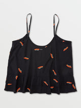 OBX PARADISE CAMI IN BLACK RAINBOW
