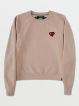 OBX P4L HEART SWEATSHIRT IN MUSHROOM