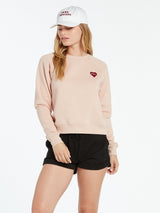 OBX P4L HEART SWEATSHIRT IN MUSHROOM