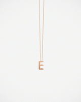 Abecedaire E 18K ROSE GOLD NECKLACE