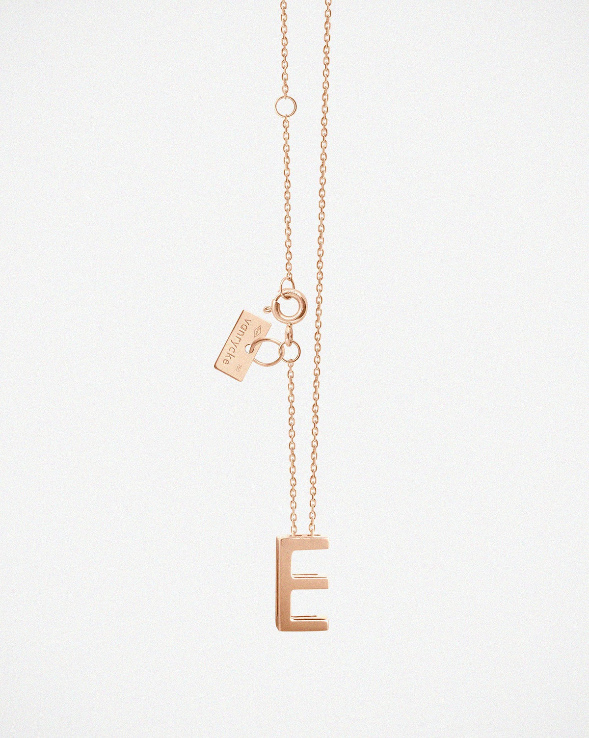Abecedaire E 18K ROSE GOLD NECKLACE