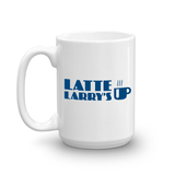 Latte Larry's White Mug