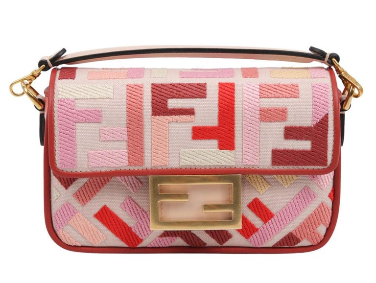 Mini BAGUETTE LOGO bag IN PINK