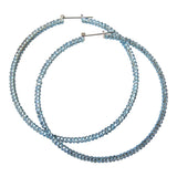 crystal hoop earrings 2"