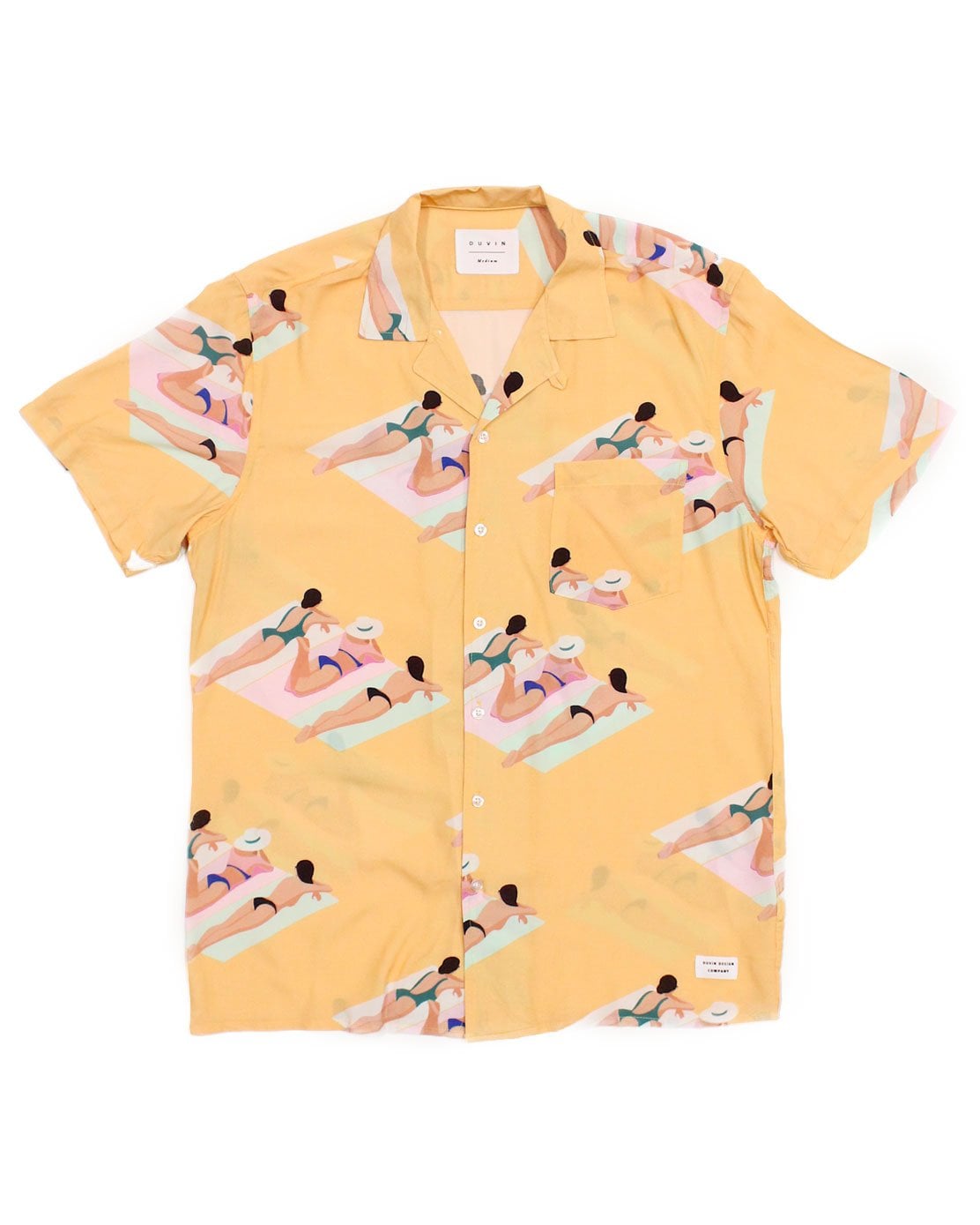 Beach Day Button Up Graphic Shirt