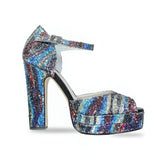 Lena Non Stop Disco Glitter Platform Sandals