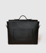 The Rider Briefcase in Buffalo Black Leather