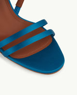 SONIA 85MM Blue Feather Heeled Sandals