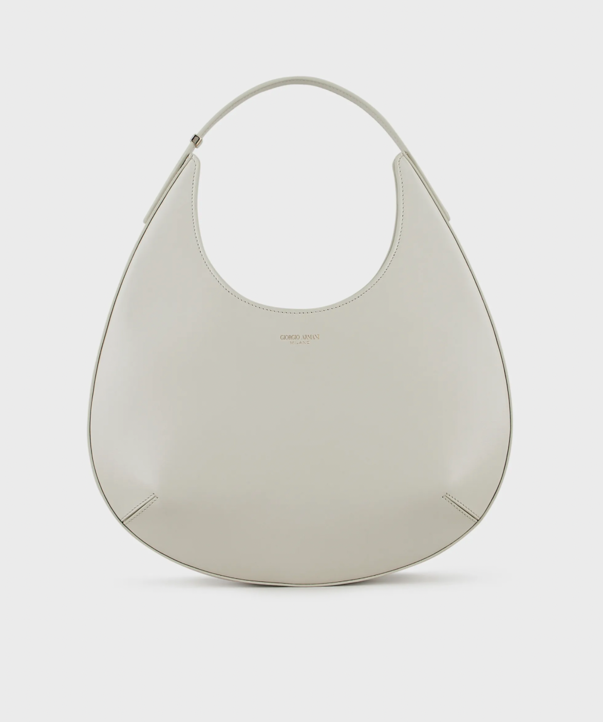 Small la Prima hobo bag in white palmellato leather