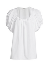 Elsa Puff-Sleeve Cotton Blouse