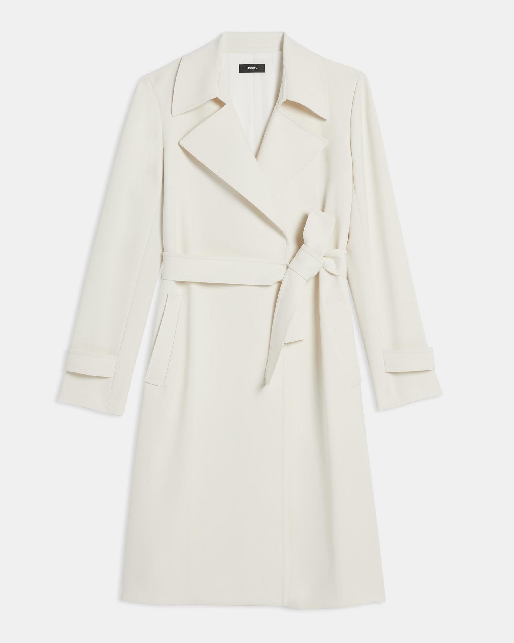 Oaklane Trench Coat in Crepe