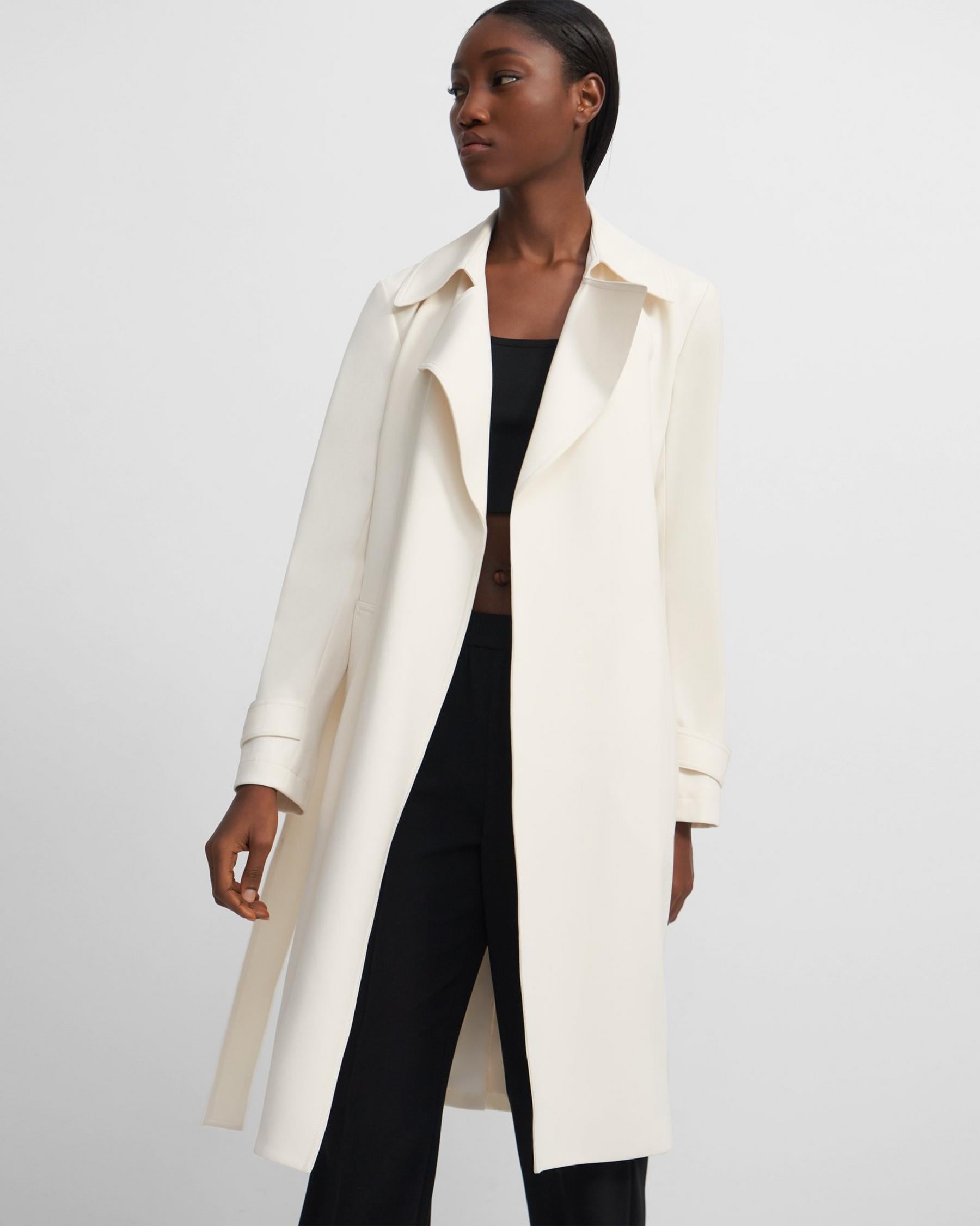 Oaklane Trench Coat in Crepe