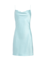 Alice & Olivia Harmony Drapey Slip Dress in Waterfall (Blue)