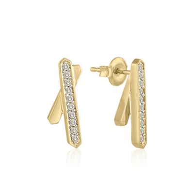 ANAIS PAVE CRYSTAL STUD EARRINGS