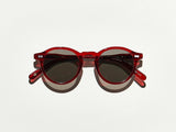 MILTZEN SUNGLASSES IN RED WITH CUSTOM BLUE LENSES