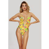 4Giveness Monokini Whole Dive In The Blue Yellow Bathing Suit