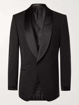 Atticus Shawl-Lapel Satin-Trimmed Stretch-Wool Tuxedo Jacket